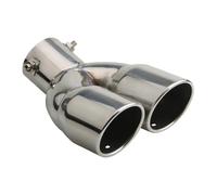 Car Tail Throat Tail Pipe Bolt on Dual Exhaust Tip Rolled Stainless Steel Square End One Change Two Double Edge Bent Tailpipe 3 inch Inlet