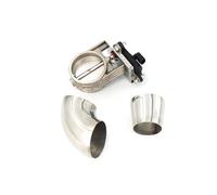 Car Tail Throat Tail Pipe Car Accessories Electric Exhaust Valve Controller Box+Wireless+2 Remote+Catback Downpipe Wire Harness HU-CUT001A-DZ 1Piece(76mm)
