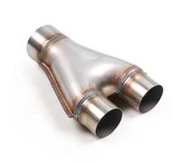 Car Tail Throat Tail Pipe Customized Universal Y Exhaust Pipe For Car Stainless Steel Adapter Type Connector Cone Tube 1Piece(3inch-3inch)