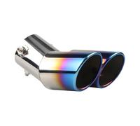 Car Tail Throat Tail Pipe Exhaust Tip Car modify Universal Double Outlet Pipe Tailpipe Stainless Steel Decoration Chrome Tail Accessories
