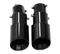 Car Tail Throat Tail Pipe Exhaust Tips Inlet Adjustable 1.77 2.55 Inch (4.5 6.cm) Pipe Bolt-On Design(1PCS IN66MMOUT101MM)