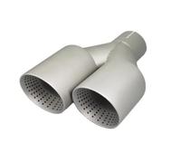 Car Tail Throat Tail Pipe For VW GTI MK7 For Golf7 Double Nozzle Matte Stainless Steel Car Muffler Tip Exhaust System Pipe Universal 60/63mm 1Piece(Right In63-Out114mm)
