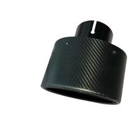 Car Tail Throat Tail Pipe Oval Car Exhaust Tip Black Matt Pipe System Nozzle Tail Muffler Tips 1Piece(ID 73MM-OD 150MM)