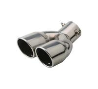 Car Tail Throat Tail Pipe Universal Twin Exhaust Tip Heart Shape Tail Throat Exterior Modify Accessories Thicken Stainless Muffler Double Pipe