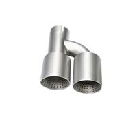 Car Tail Throat Universal H-Type Stainless Steel Dual Exhaust Tip Nozzle For Golf R MK7 / 7.5 GTI(Left ID63MMOD114MM)