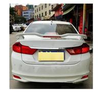 Car Tail Wing For City 2015-2018 With LED Lights Rear Trunk Lid Boot Ducktail Lip Spoiler Wings Black Carbon Car Tuning Rear Spoilers(WHITE)