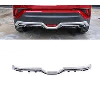 Car Tail Wing For Toyota For CHR For C-HR 2018 2019 Front Rear Bumper Diffuser Skid Protector Guard Plate Bumper Cover Trims ABS Paint Rear Spoiler(Rear Black Silver)