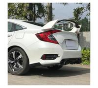 Car Tail Wing Rear Spoiler Wing For Civic 10th Gen Sedan 2016 2017 2018 2019 2020 Rear Trunk Lip Spoiler Trim Rear Bumper Diffuser(Pearl white black)