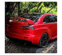 Car Tail Wing Rear Trunk Lid Spoiler Wings Bodykit For Mitsubishi For Lancer For EVO 2008-2015 ABS Black Carbon Car Exterior Tuning Accessories Parts Rear Bumper Diffuser(Red)