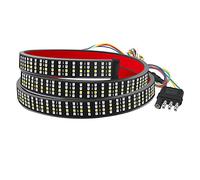 Car Tailgate Light Bar, Riloer 12V 1.5M/60.0IN Quad Row Truck Tailgate Light Bar, Universal Running Turn Signal Brake Reverse Tail Light