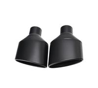 Car Tailpipe 1 Pair Stainless Steel 304 Exhaust End Tip Universal 2.5inch Oval Slant muffler tail for pipe for RS3 RS4 RS5 A4 A5 A6(P0DJ3027f-LR-matte)