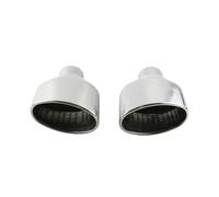 Car Tailpipe 1 Pair Stainless Steel 304 Oval Exhaust Tip 63mm For RS3 RS4 RS5 A4 A5 A6(Dj3027f-Ir)