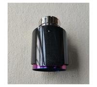 Car tailpipe 1 Pcs Rear Tail Throat Single Exhaust Pipe Universal Purple Stainless Steel Muffler Tip Tailpipe Nozzles Car Exhaust Pipe(ID 48MM-OD 114MM)