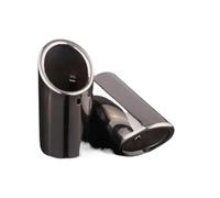 Car Tailpipe Accessories 1/2pc Car Stainless Steel for Chrome Exhaust Headers Tip for Pipe Tail Rear Muffler for A4 B8 A4L Q5 2007-2014 Accessories(2 pieces-black)