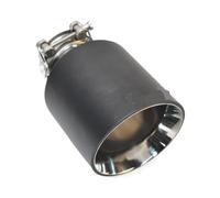 Car Tailpipe Accessories 1piece for REMUS Aluminum Alloy Matte Black Stainless Steel Exhaust Muffler Car auto parts Modified Tip tail accessories e46 f30 xf(70MM IN- 105MM OUT)