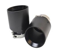 Car Tailpipe Accessories 1piece for REMUS Aluminum Alloy Matte Black Stainless Steel Exhaust Muffler Car auto parts Modified Tip tail accessories e46 f30 xf(54MM IN- 105MM OUT)