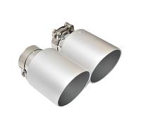 Car Tailpipe Accessories Aluminum alloy matte silver stainless steel exhaust muffler auto parts modified tip tailpipeaccessories e46 f30 xf(63MM IN- 105MM OUT)