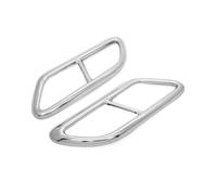 Car Tailpipe Accessories Car Rear Dual Exhaust Muffler End for Pipe Sticker Cover Trim Stainless Steel for Chrome for Volvo S90 V90 S60 2016-2020