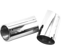 Car Tailpipe Accessories Exhaust Pipe 2 Pcs Stainless Steel Car Rear Dual Tail Muffler Tip Throat Tailpipe For Q5 2010-2012 A4 2009-2012(Silver)