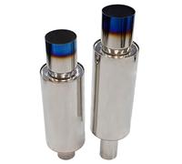 Car Tailpipe Accessories Interface 76mm Export 115mm Car Accessories Exhaust Systems Muffler Tail Stainless Steel 304 Mufflers Pipes(Short)
