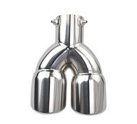 Car Tailpipe Accessories Muffler exhaust Dual Exhaust Tip Tailpipe 2.5 Inch Inlet 3" outlet 8.1" Length Polished Stainless 1.2mm Thickness (Double