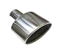 Car Tailpipe Accessories OD 54MM ID 51MM Universal Car Stainless Steel Exhaust End Tips Pipes Oval Tip Rear Tailpipe 1 Pc