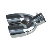Car Tailpipe Universal Dual Muffler Rear Tail for Pipe for Nozzle Car Bending Exhaust Tip Stainless Steel Car Styling Accessories 1Pc(1)