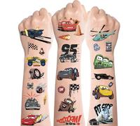 Car Tattoos 10 Sheets,Cool Racing Car Temporary Tattoos for Kids, Waterproof Transfer Car Children Tattoo Stickers for Boys Girls Cars Theme Birthday Party Bags Fillers Gifts Rewards Carnival Prizes