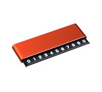 Car Temporary Parking Number Plate with Phone Contact for Dashboard Display to Meet Requirements of Temporary Parking and Commercial Area Rules (red)