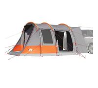 Car Tent 2-Person Grey and Orange, Waterproof 185T Polyester with PU Coating, 470x332x216 cm, All Weather Camping Shelter for SUV, Hiking, Outdoor Adventures