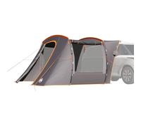 Car Tent Grey and Orange, Waterproof Polyester SUV Camping Tent with Carry Bag, Easy Setup for Outdoor Adventures, Hiking, Road Trips