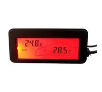 Car Thermometer - 7.6cm Car Lcd Digital Display Thermometer, Digital Inside and Outside Temperature Display | Easy-Read Large Screen Cars Interior Thermometers