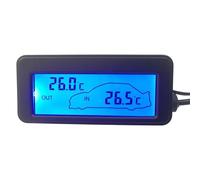 Car Thermometer - Real Time Climate Tracking, Probe Sensing Measurement, External Internal Weather Sensor, Black Shell Compact Housing Unit | Gear for Motorists & Delivery Van Drivers