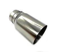 Car Throat 1 PC Stainless Steel Universal Car Tail Pipe End Exhaust Single Straight Muffler Tip Exhaust Tail(ID 54mm-OD 76mm)