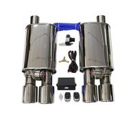 Car Throat 1 To 2pcs Car Exhaust Vacuum Valve Control Exhaust Pipe Kit Variable Silencer Stainless Universal 51MM 63MM 76MM Exhaust Tip(63MM6)