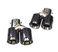 Car Throat 1Set Exhaust Tips For BMW G20 G21 G22 G23 G26 G28 G42 M240i M330i M340i M440i Carbon Fiber Muffler Pipe Tailpipe Muffler(Silver)