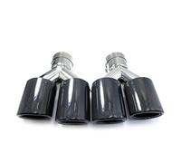 Car Throat 2Pcs Universal Stainless Steel Car Dual Exhaust Pipe Muffler Tips Tail Pipe Nozzle Decoration Car Accessories Tailpipe(ID 86mm-OD 101mm)