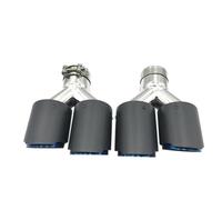 Car Throat A Pair Car Matt Muffler Tip Y Shape Double Exit Universal Blue Stainless Exhaust Pipe Mufflers Multi-Size Exhaust Tip(ID 48mm-OD 89mm)