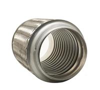 Car Throat Stainless Steel Car Exhaust Tube Telescopic Flexible Connection Braid Bellows Muffler Pipe Connector Welded Universal Exhaust Tip(I.D 60MM-203MM)
