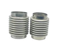 Car Tip Tail Muffler 1PC Inlet 51mm/63mm/76mm/89mm Car Exhaust Flexible Pipe Connector Bellows Universal Durable Stainless Steel Tail Throat Pipe