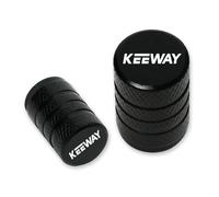 Car Tire Air Caps Cover For Keeway RKF RKV RKS K/X Light Superlight 125 200Wheel Tire Valve Stem Caps Air Cap Airtight Cover CNC Motorcycle Accessories(Black)