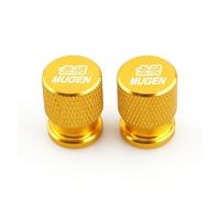 Car Tire Air Caps Cover For Mugen Civic Accord 7 Type R FN2 FK8 Fit Jazz RS CRX Motorcycle Dust Cover CNC Aluminum Tyre Valve Cap(Gold)
