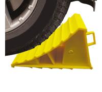 Car Tire Chocks - 300g, Anti Slip Wooden Wheel Stopper Block, Portable Heavy Duty Parking Support Ramp | Secure Stabiliser for Cars Truck Trailer Camperr Caravan Garage Safety