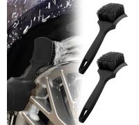 Car Tire Cleaning Brush,Black Durable Wheel Brush with Comfortable Handle,Rim Tyre Detailing Brushes for Tyres,Wheels,Rims,Motorcycles,Bicycles,Boats (Black)