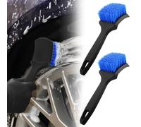 Car Tire Cleaning Brush,Black Durable Wheel Brush with Comfortable Handle,Rim Tyre Detailing Brushes for Tyres,Wheels,Rims,Motorcycles,Bicycles,Boats (Blue)