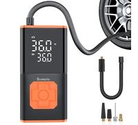 Car Tire Inflator Portable Air Compressor, 150 PSI Cordless Mini Bike Tire Pump, Air Pump for Auto, Motorcycle, Bicycle, Balls with Pressure Gauge&LED Light