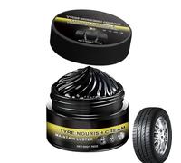 Car Tire Polishing Paste, 50g Tyre Nourish Cream - Restores Black Gloss | Car Tire Trim Renewal Paste, Long-Lasting Wheel Cleaner For Alloy Wheels, Daily Vehicle Detailing Need
