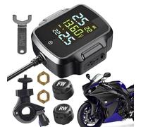 Car Tire Pressure Monitor - Motorcycle Sensor, Monitoring Device, Digital Alarm Tool With Quick Setup | Tires Accessory For Bikes Scooters Motorcycles Two-Wheeled Supporting Accurate Measurements