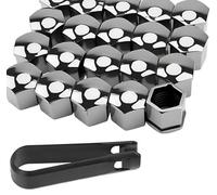 Car Tire Screw Cap for Audi A1 A3 A4 A5 A6 A7 A8 B6 B7 B8 B9 C6 C7 C8 D3 D4 D5 D6, Plastic Corrosion Resistant Dust Caps Easy to Operation With Rubber Seal,17mm-Grey