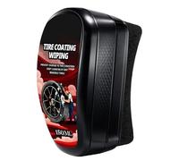 Car Tire Shine | 130ML Darkening Maintenance Wax - with Brush Wheel Shine Applicator | for Rubber Vehicle Exterior Truck Trailer Tractor Scooter Bus
